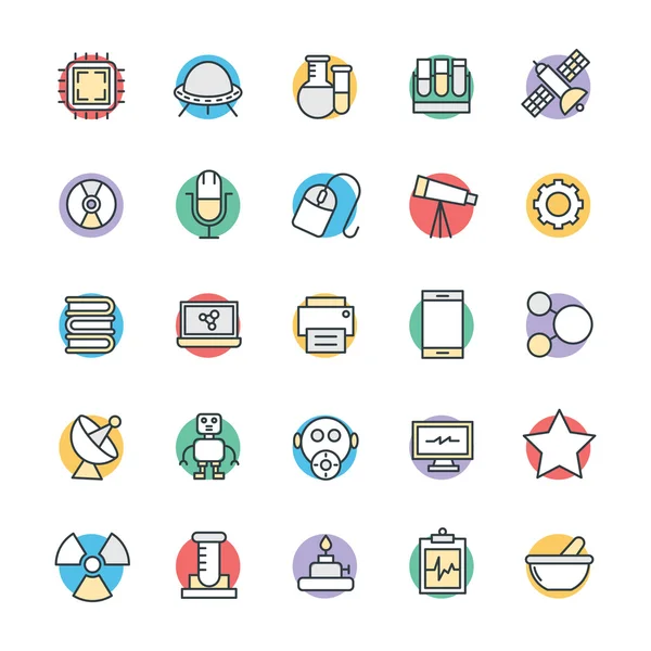 Science and Technology Cool Vector Icons 2 — Stock Vector