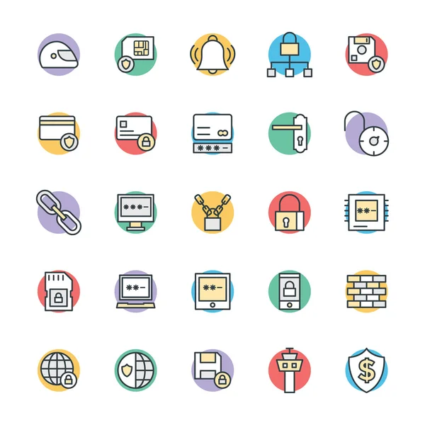 Seguridad Cool Vector iconos 3 — Vector de stock