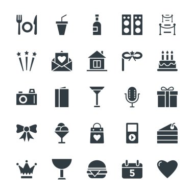 Kutlama ve parti serin vektör simgeler 2