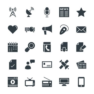 İletişim serin vektör simgeler 2