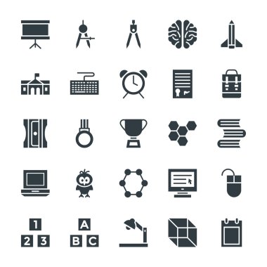 Eğitim serin vektör simgeler 4