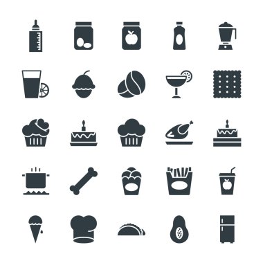 Gıda serin vektör simgeler 9