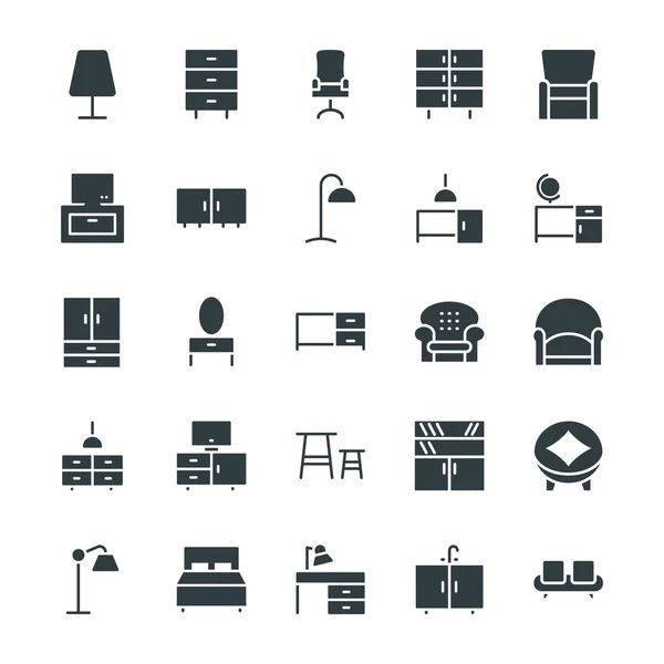 Furniture Cool Vector Icons 1 — Stock Vector