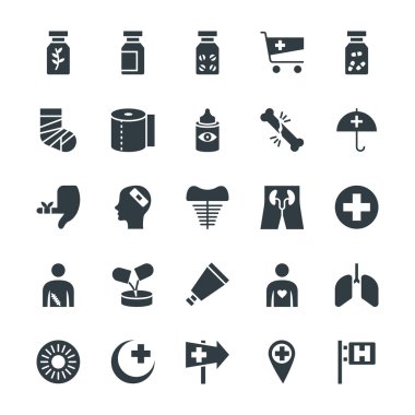 Tıp ve Sağlık Cool Vektör Simgeleri 5