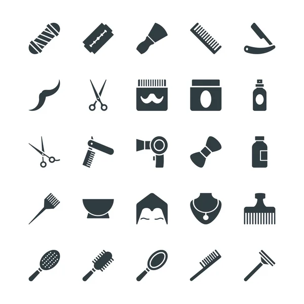 Peluquería Cool Vector iconos 1 — Vector de stock