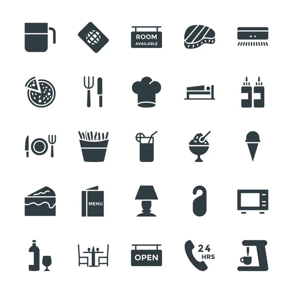 Hotel & Restaurant Cool Vector Icons 5 — Stock Vector