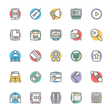 Seo ve İnternet Pazarlama Cool Vektör Simgeler 4