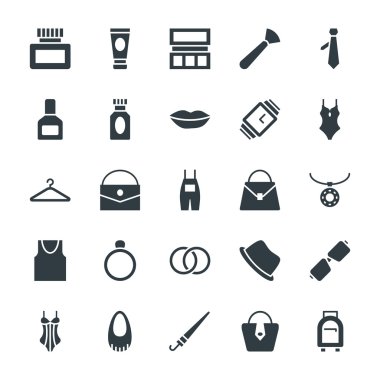 Moda ve Giyim Cool Vektör Simgeler 3