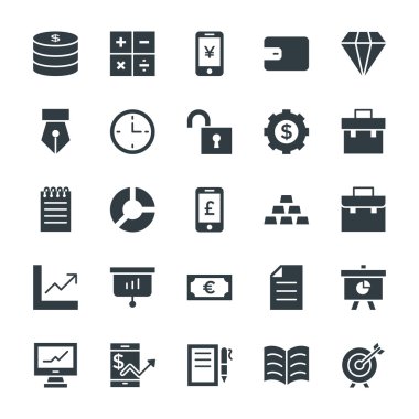 Finans Cool Vektör Simgeleri 2