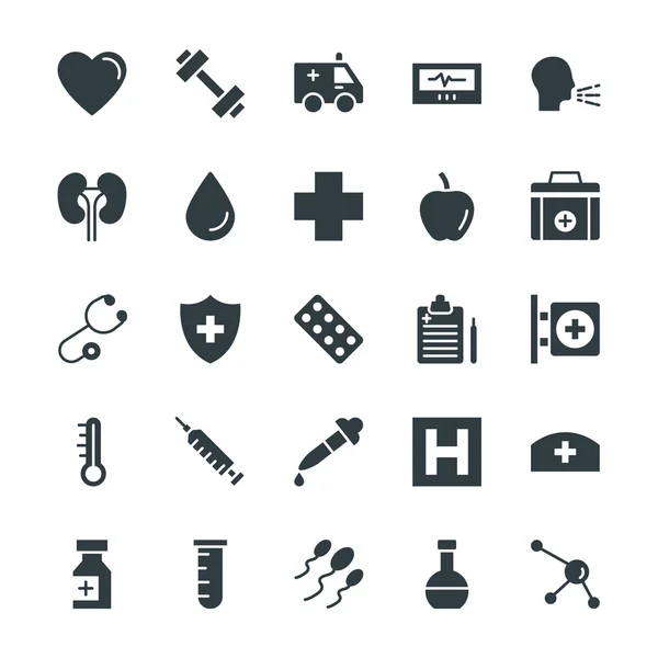 Salud y Medicina Cool Vector Iconos 7 — Archivo Imágenes Vectoriales