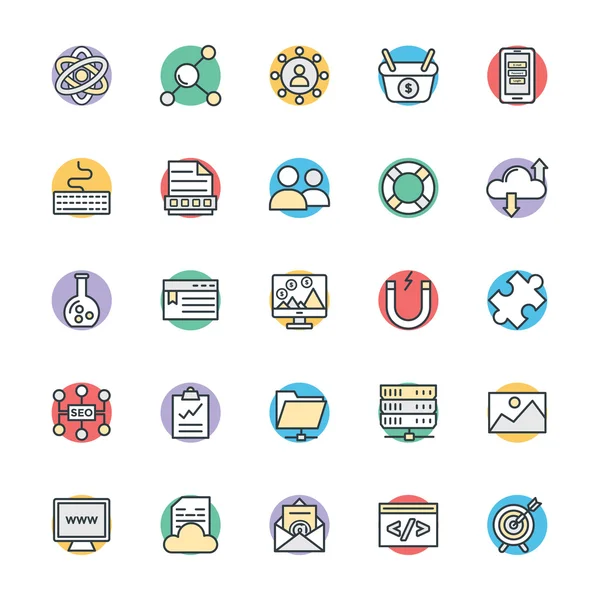 SEO and Internet Marketing Cool Vector Icons 3 — Stock Vector