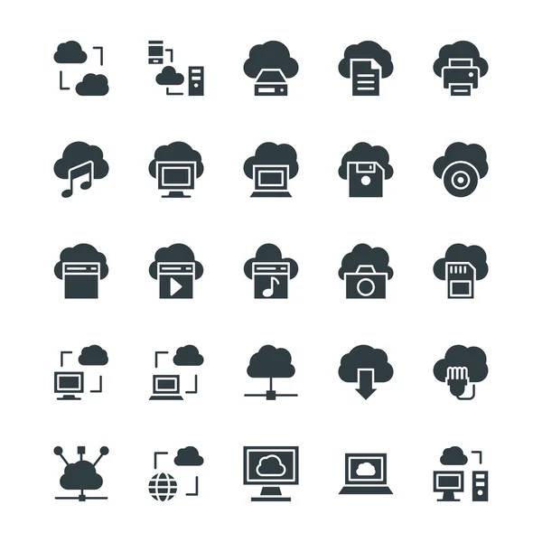 Cloud Computing Cool Vector Icons 1 — Stock Vector