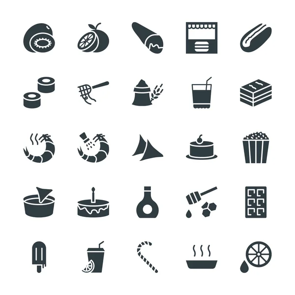 Alimentos Cool Vector Iconos 11 — Archivo Imágenes Vectoriales