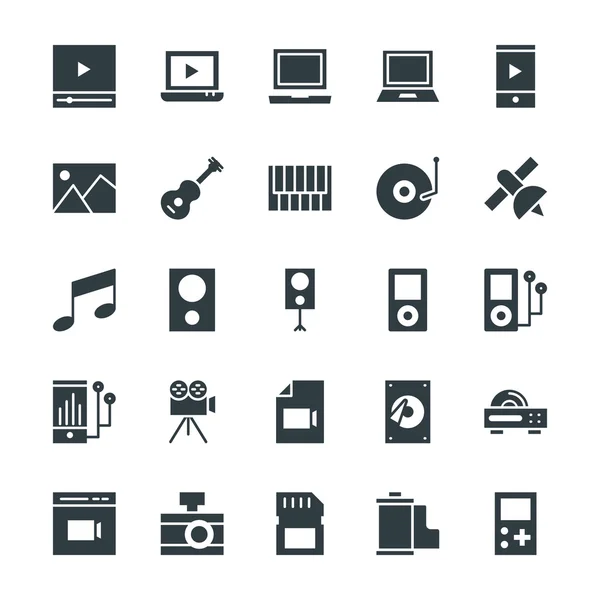 Multimedia cool vector icons 3 — Stockvector