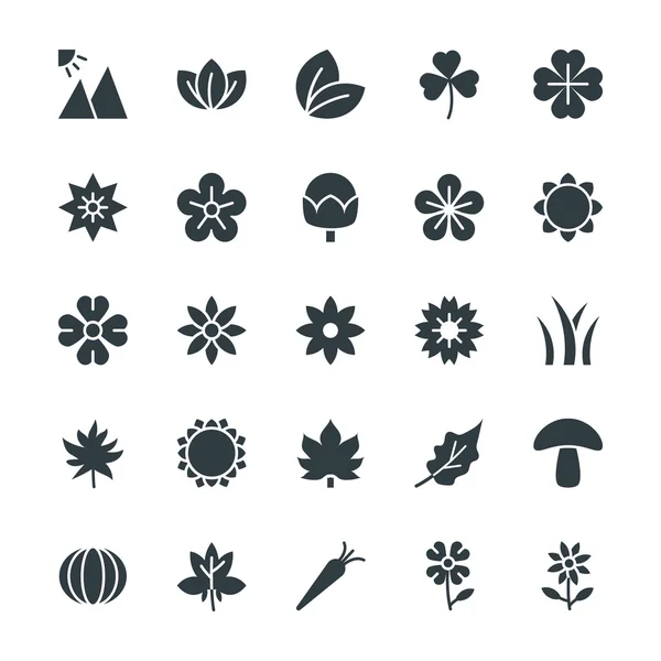 Naturaleza Cool Vector iconos 3 — Archivo Imágenes Vectoriales