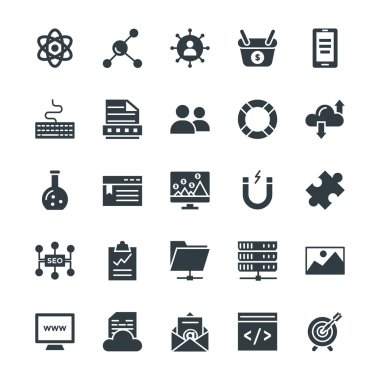 Seo ve İnternet Pazarlama Cool Vektör Simgeler 3