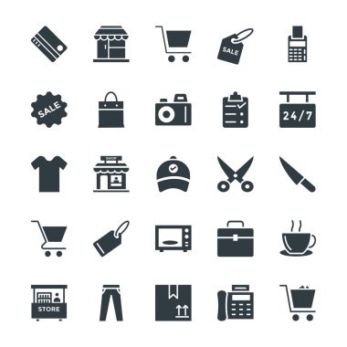 Alışveriş Cool Vektör Simgeleri 1