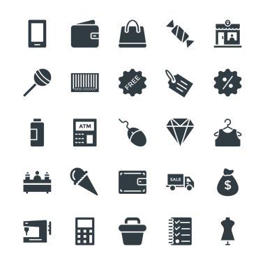 Alışveriş Cool Vektör Simgeleri 2