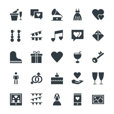 Serin vektör simgeler 2 düğün