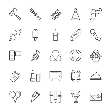 Kutlama ve parti serin vektör simgeler 1