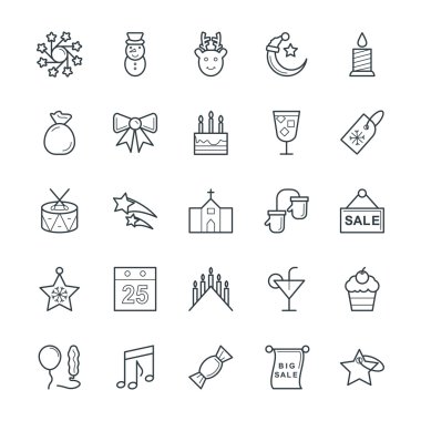 Noel serin vektör simgeler 2