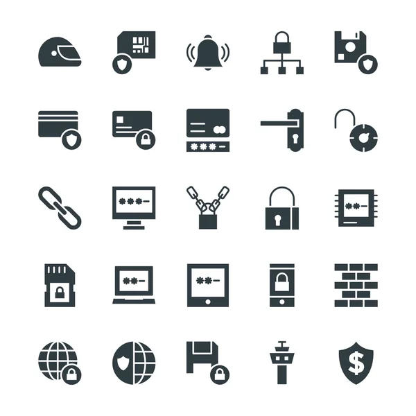 Seguridad Cool Vector iconos 3 — Vector de stock