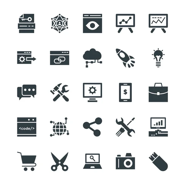 SEO and Internet Marketing Cool Vector Icons 1 — Stock Vector