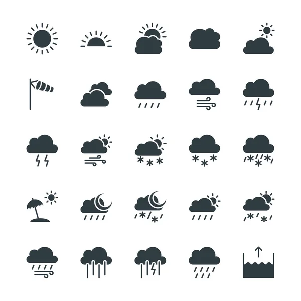 Icônes vectorielles fraîches météo 1 — Image vectorielle