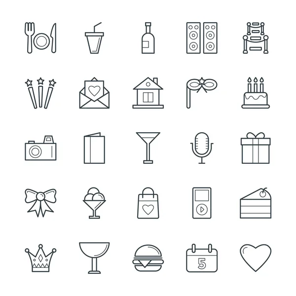 Celebration and Party Cool Vector Icons 2 — Wektor stockowy