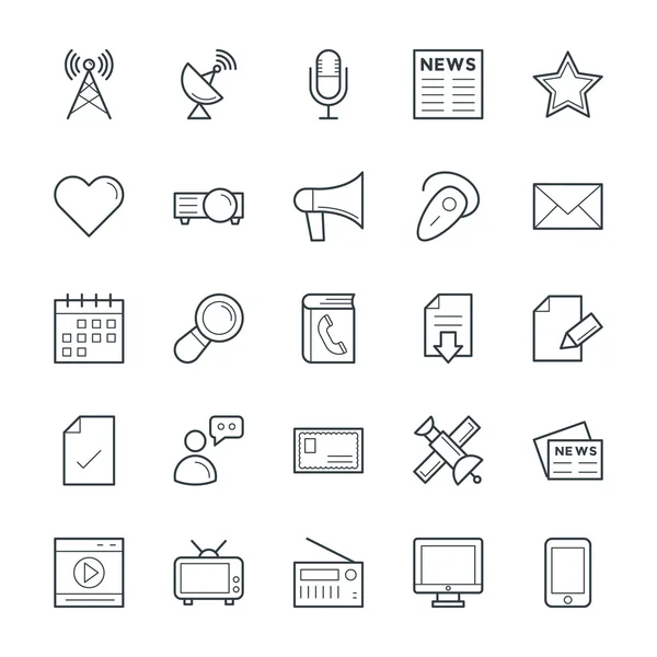 Comunicación Cool Vector Iconos 2 — Vector de stock