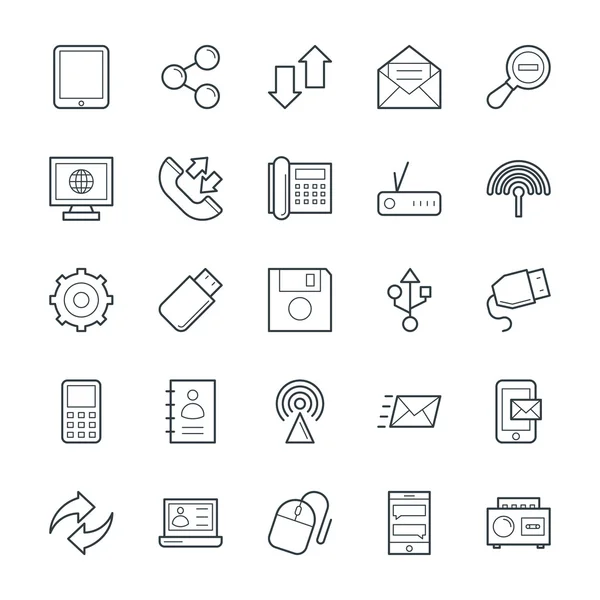 Коммуникация Cool Vector Icons 3 — стоковый вектор