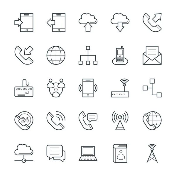 Comunicación Cool Vector iconos 1 — Archivo Imágenes Vectoriales