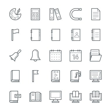 Eğitim serin vektör simgeler 2