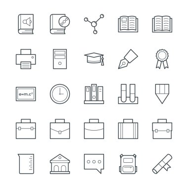 Eğitim Cool Vektör Simgeleri 3