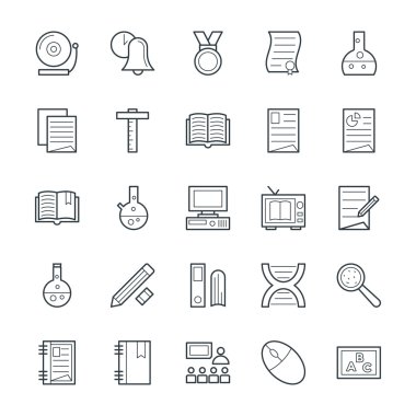 Eğitim Cool Vektör Simgeleri 5