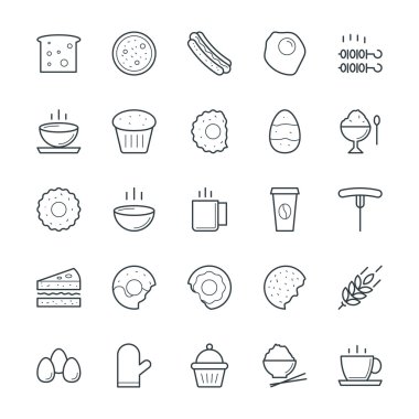 Gıda serin vektör simgeler 3