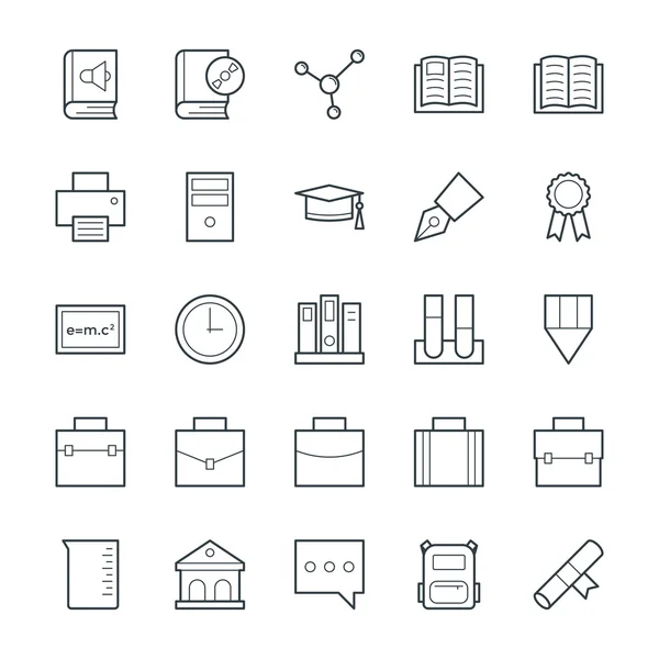 Educación Cool Vector Iconos 3 — Vector de stock