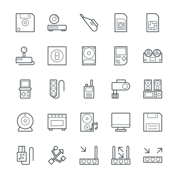 Elektronische koele vector pictogrammen 7 — Stockvector