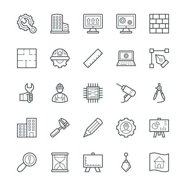 Ingeniería Cool Vector iconos 1 — Vector de stock