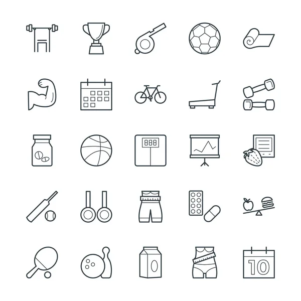 Fitness Cool Vector Icons 2 — Stock Vector