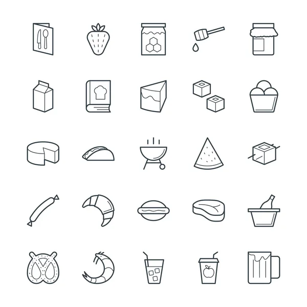 Food Cool Vector Icons 8 — Stok Vektör