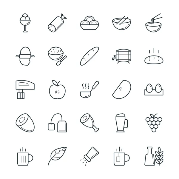 Food Cool Vector Icons 7 — Stok Vektör