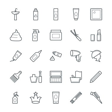 Kuaför Cool Vektör Simgeleri 2