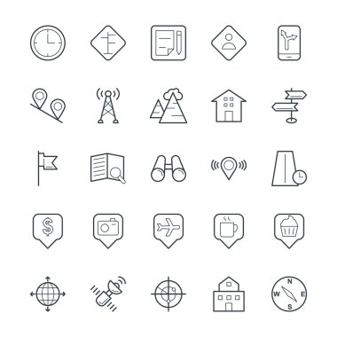 Map and Navigation Cool Vector Icons 3