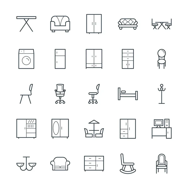 Furniture Cool Vector Icons 2 — Stock Vector