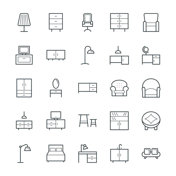 Meubels Cool Vector Icons 1 — Stockvector