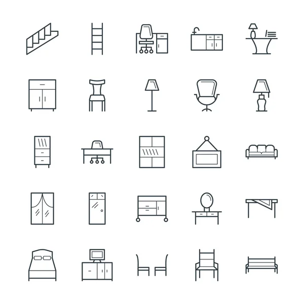 Furniture Cool Vector Icons 4 — Stock Vector