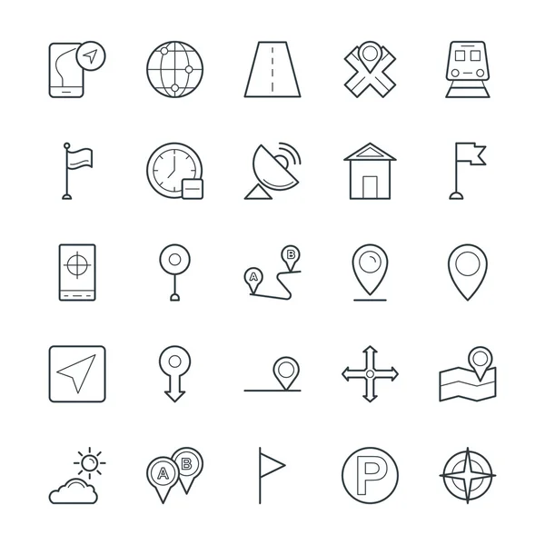 नक्शा और नेविगेशन कूल वेक्टर प्रतीक 1 — स्टॉक वेक्टर