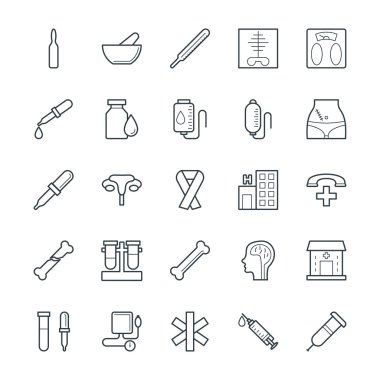 Medical and Health Cool Vector Icons 3 clipart