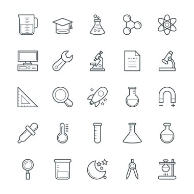 Bilim ve Teknoloji Cool Vektör Simgeleri 4